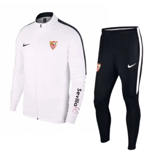 Sevilla 18/19 Training Jacket Top Tracksuit White With Pants